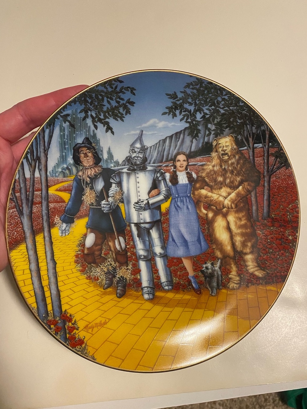 Wizard of oz collectible plate were off to see the wizard